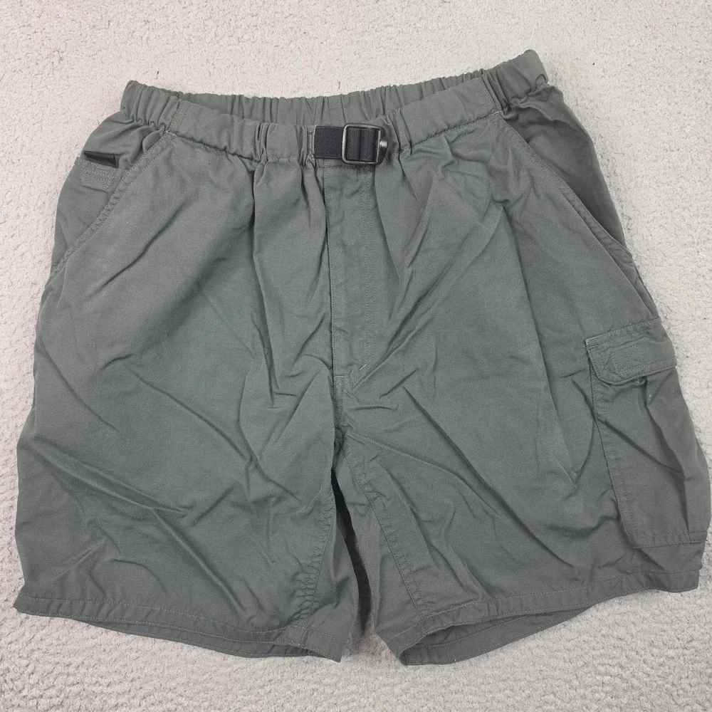 The North Face Cargo Hiking Shorts Mens Medium Green‎ Nylon Belted